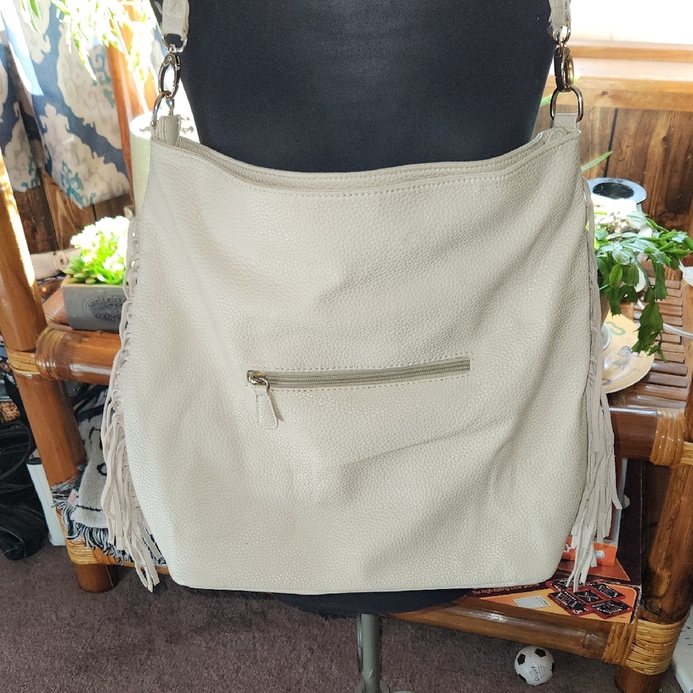 Expresdions NYC Leather Fringe Bag